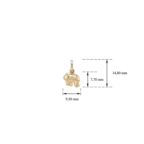 Goldener Elefant-Anhänger