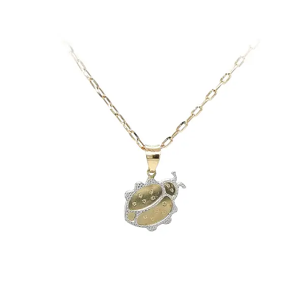 Anhänger Marienkäfer aus kombiniertem Gold