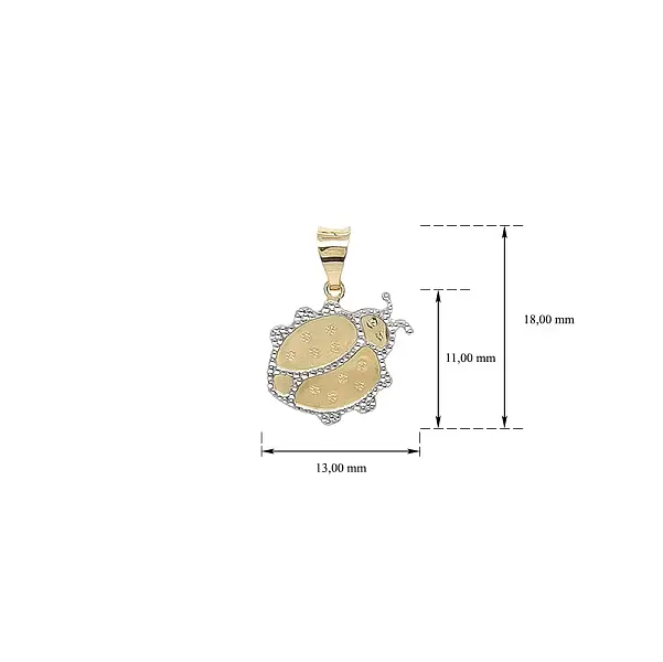 Anhänger Marienkäfer aus kombiniertem Gold