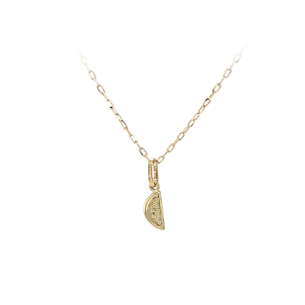 Goldene Halskette mit Melonen-Anhänger