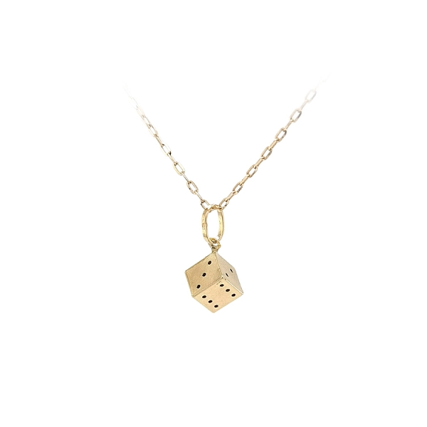 Gold-Anhänger Spielwürfel