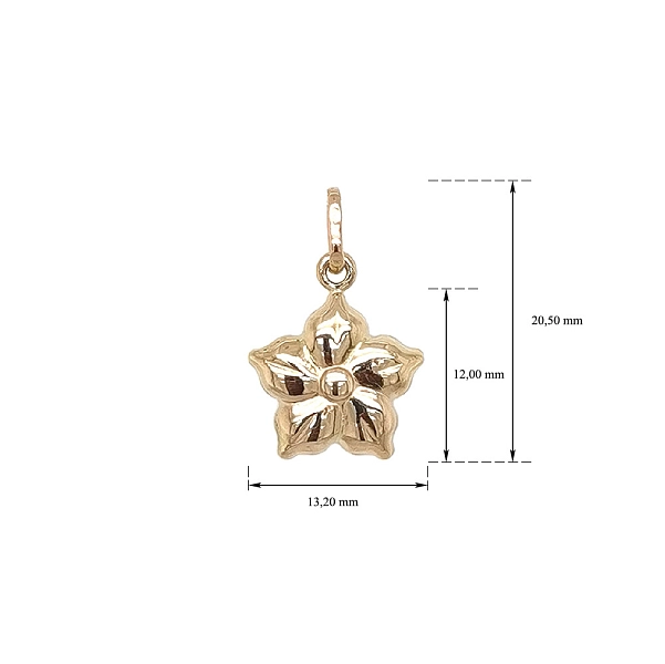 Gold-Anhänger Blume