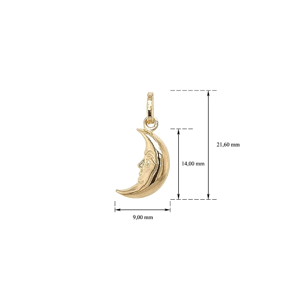 Anhänger mit Mondmotiv in feinem Design