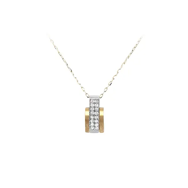 Anhänger mit Zirkonen aus kombiniertem Gold