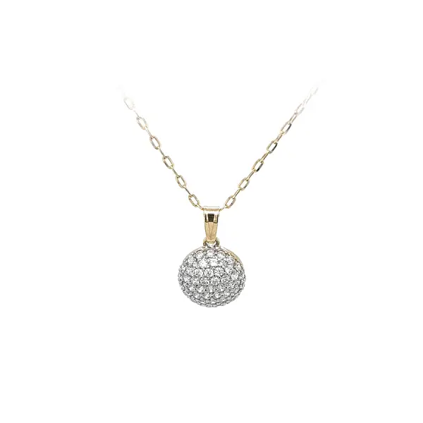 Gold-Anhänger mit Zirkonen