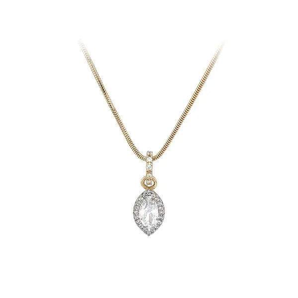 Goldhalskette mit Zirkonen