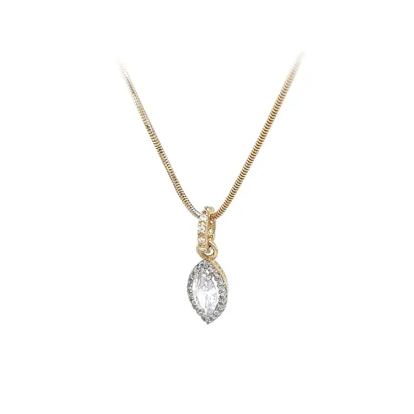 Goldhalskette mit Zirkonen