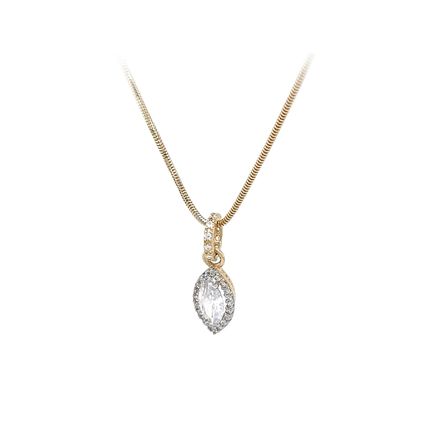 Goldhalskette mit Zirkonen
