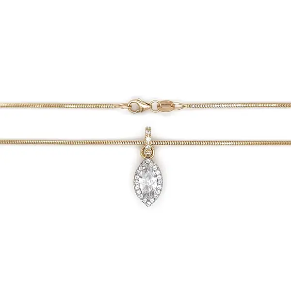 Goldhalskette mit Zirkonen