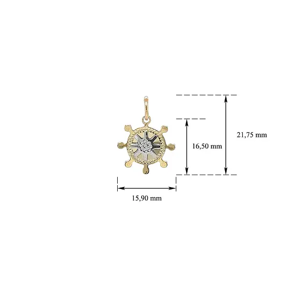 Gold-Anhänger Ruder