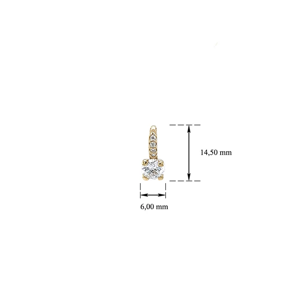 Gold-Anhänger mit Zirkonen