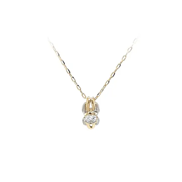 Anhänger mit Zirkon Kombiniertes Gold