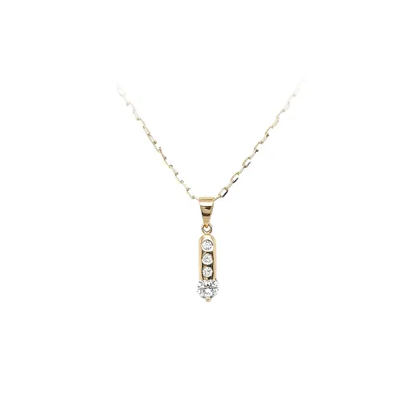 Gold-Anhänger mit Zirkonen