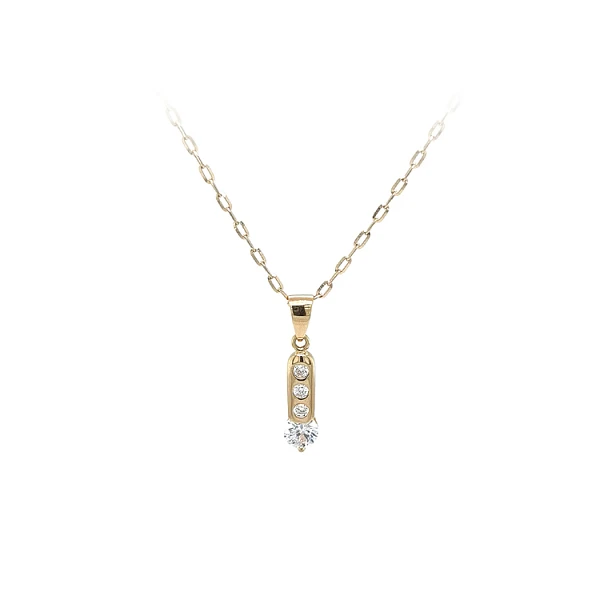 Gold-Anhänger mit Zirkonen