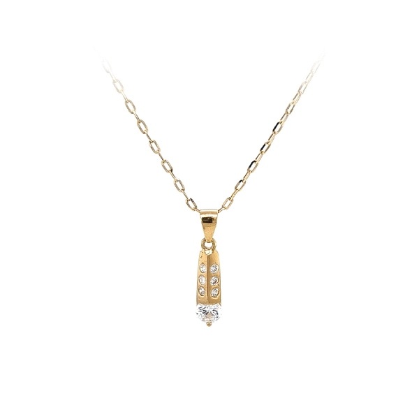 Gold-Anhänger mit Zirkonen