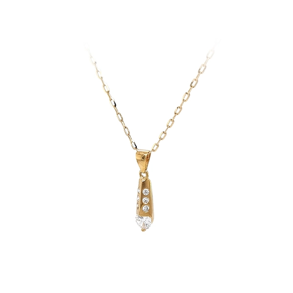 Gold-Anhänger mit Zirkonen