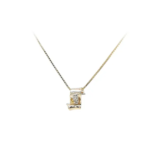 Gold-Anhänger mit Zirkonen