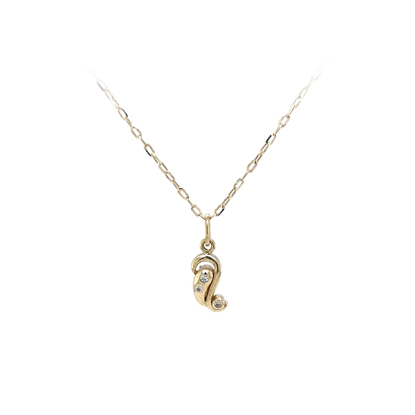 Gold-Anhänger mit Zirkonen
