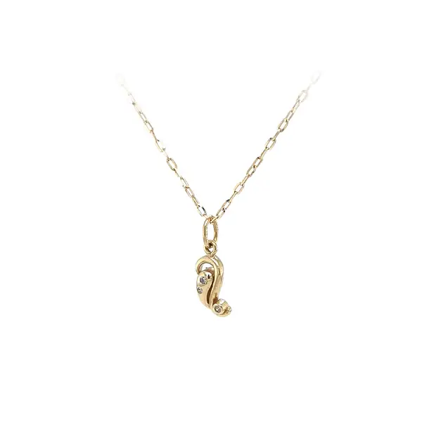 Gold-Anhänger mit Zirkonen