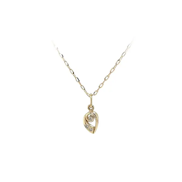 Gold-Anhänger mit Zirkonen