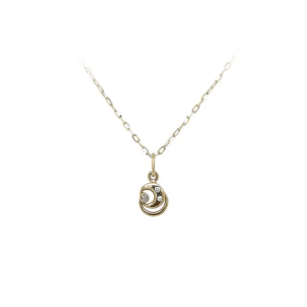 Gold-Anhänger mit Zirkonen