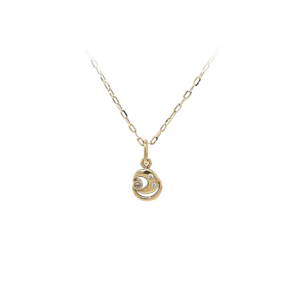 Gold-Anhänger mit Zirkonen