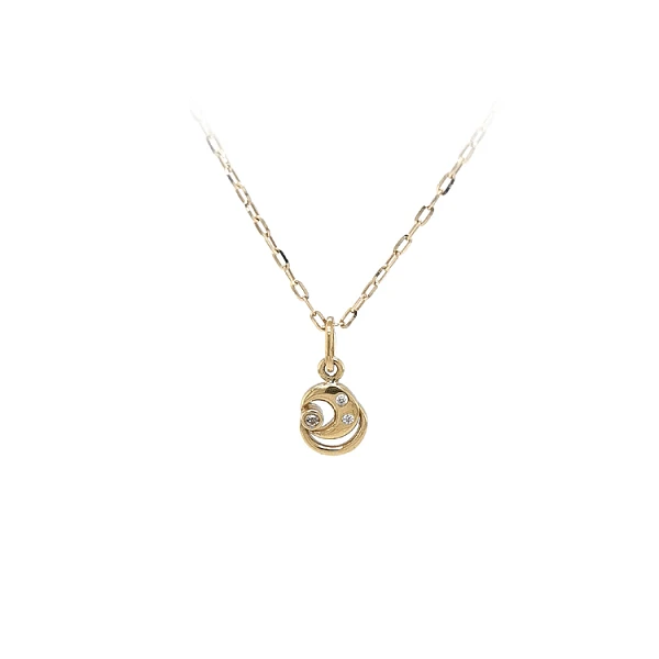 Gold-Anhänger mit Zirkonen
