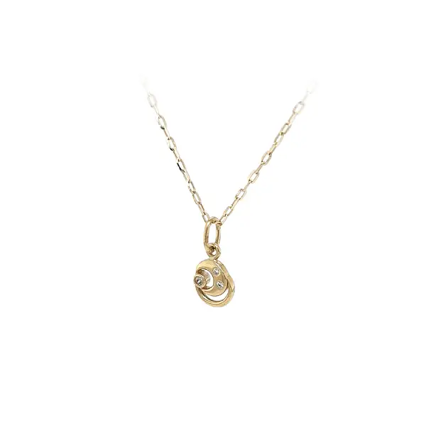 Gold-Anhänger mit Zirkonen