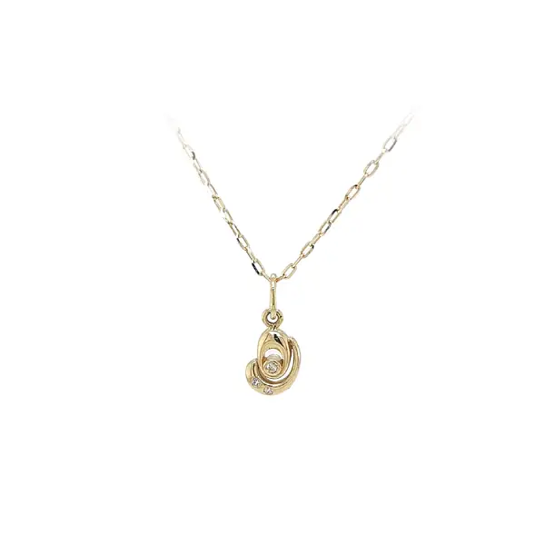 Gold-Anhänger mit Zirkonen