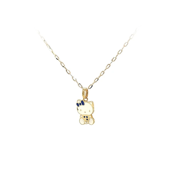 Gold-Anhänger Hello Kitty