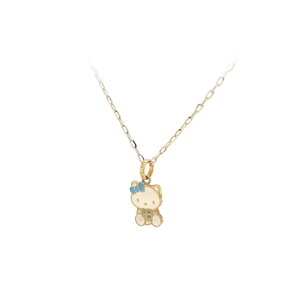 Gold-Anhänger Hello Kitty