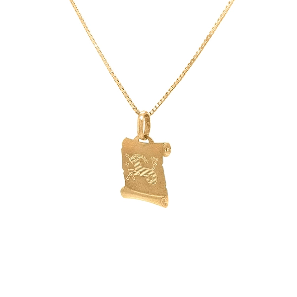 Gold-Anhänger Zeichen des Steinbocks