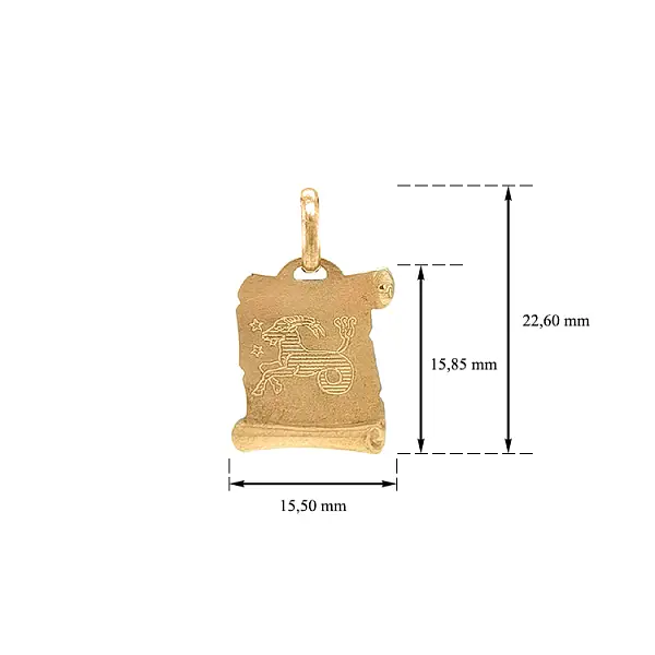 Gold-Anhänger Zeichen des Steinbocks