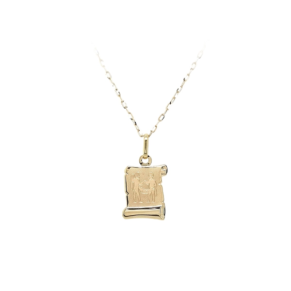 Gold-Anhänger Zeichen der Zwillinge