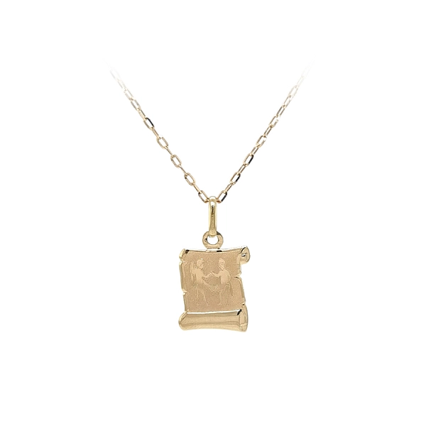 Gold-Anhänger Zeichen der Zwillinge