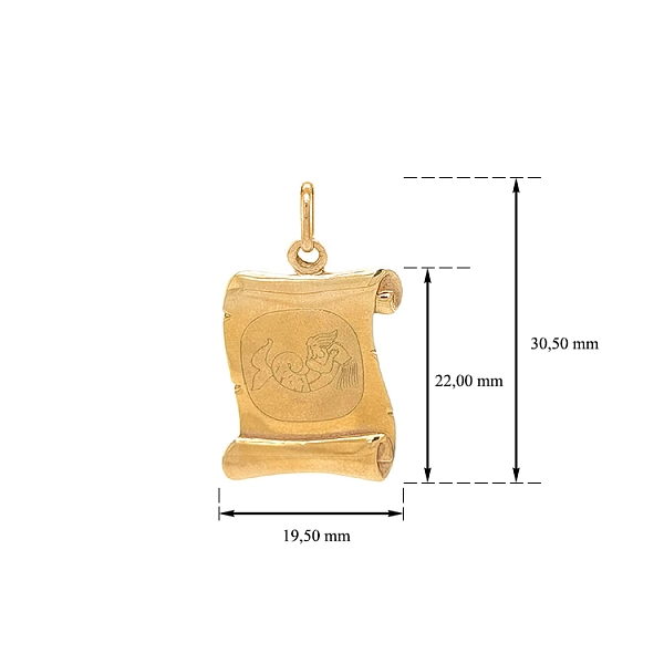 Gold-Anhänger Wassermann