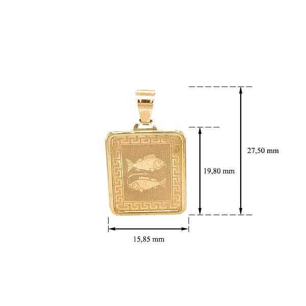 Gold-Anhänger Zeichen des Fisches