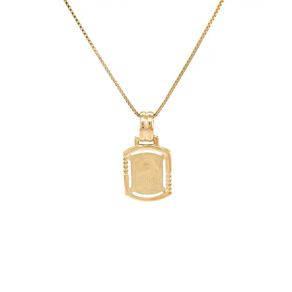 Gold-Anhänger Zeichen des Steinbocks