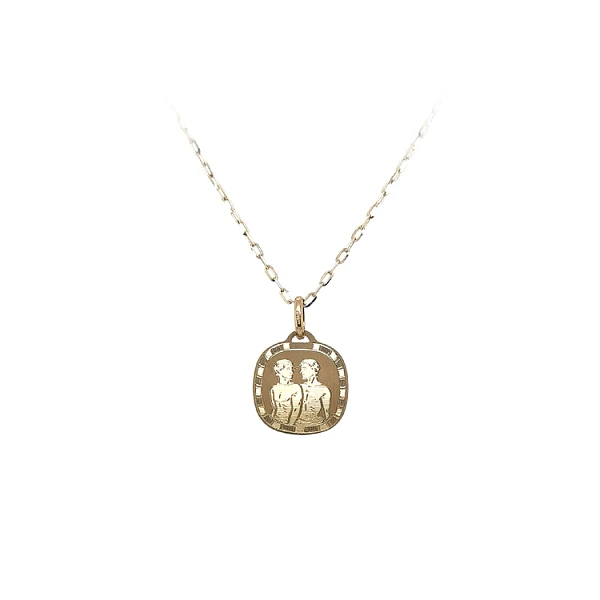 Gold-Anhänger Zeichen der Zwillinge