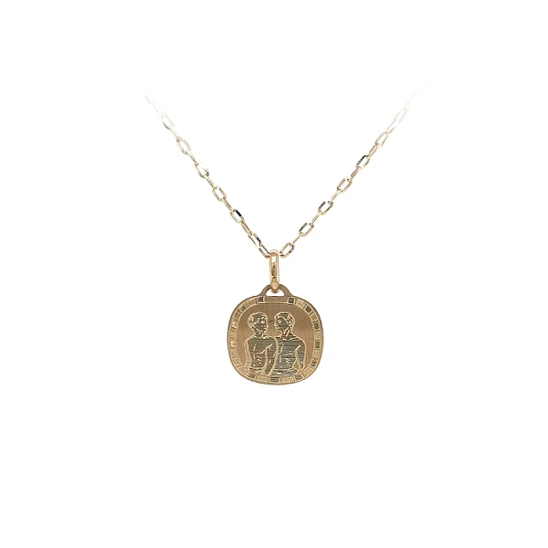Gold-Anhänger Zeichen der Zwillinge