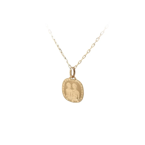 Gold-Anhänger Zeichen der Zwillinge