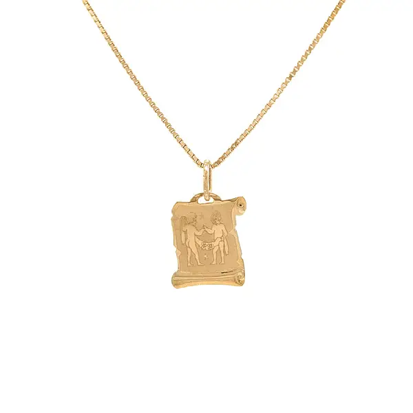 Gold-Anhänger Zeichen der Zwillinge