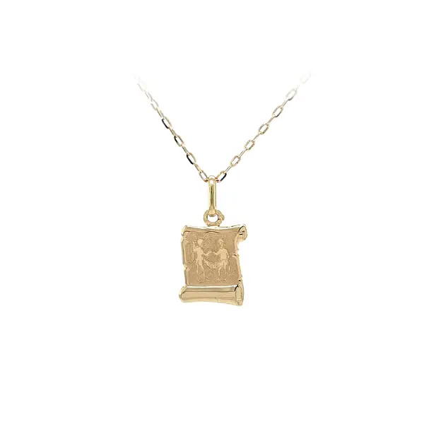 Gold-Anhänger Zeichen der Zwillinge