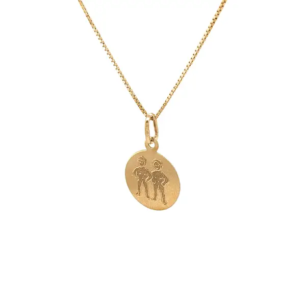 Gold-Anhänger Zeichen der Zwillinge