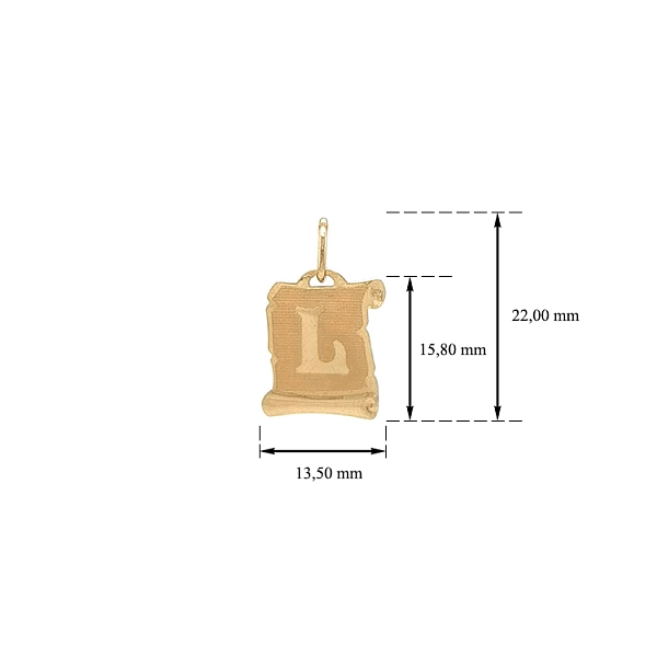 Gold-Anhänger Buchstabe L