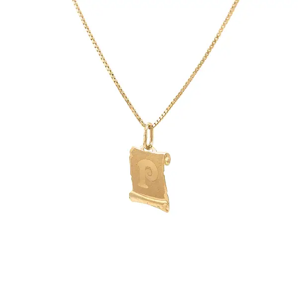 Gold-Anhänger Buchstabe P