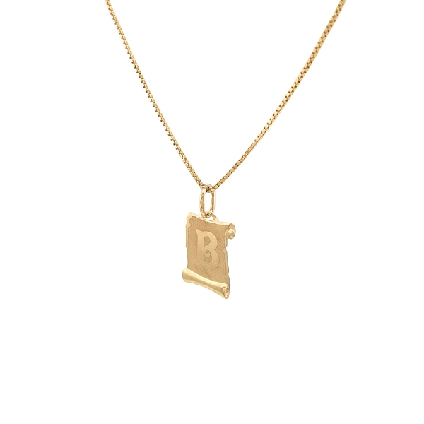 Gold-Anhänger Buchstabe B