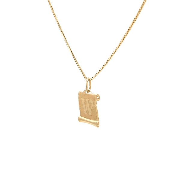 Gold-Anhänger Buchstabe W