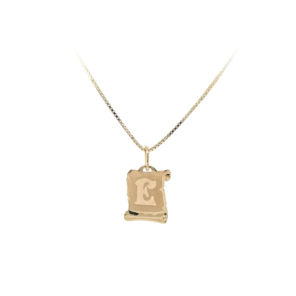 Gold-Anhänger Buchstabe E