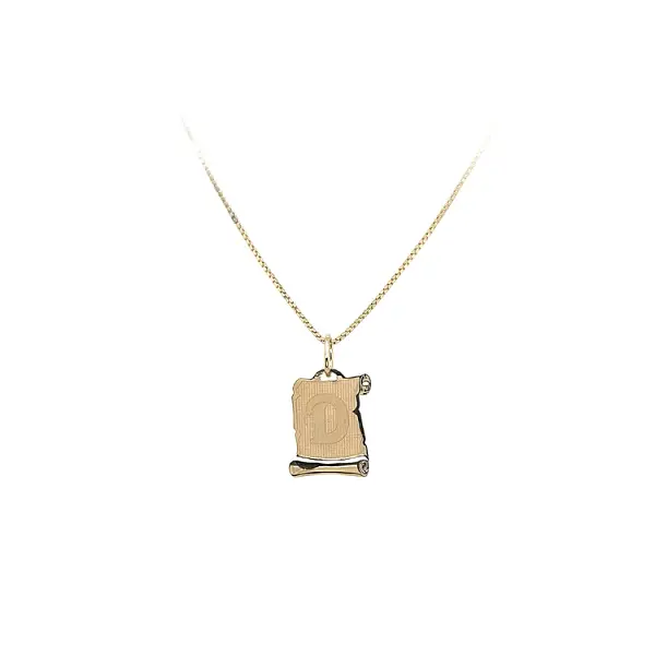 Gold-Anhänger Buchstabe D
